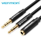  Dây cáp âm thanh chất lượng cao AUX Audio 2 in 1 VENTION BBUBF (1M, AUX Cable 3.5mm) 