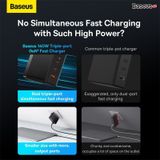  Củ Sạc Nhanh Baseus GaN5 Pro Fast Charger 140W (kèm cáp C to C, Type C*2 + USB, PD/QC4.0/QC3.0/AFC/FCP Quick-Charger) 