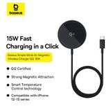  Đế Sạc Không Dây Baseus Simple Mini4 Air Magnetic Stand 15W (Dùng Cho iPhone 12 13 14 15 Series Airpods 3 Android) 