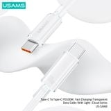  Cáp sạc nhanh USAMS SJ660 Type-C To Type-C PD100W Cloud Series 