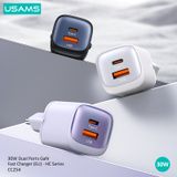  Củ Sạc Nhanh C+A USAMS CC254 30W (GaN, PD3.0) 