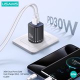  Củ Sạc Nhanh C+A USAMS CC254 30W (GaN, PD3.0) 