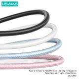  Cáp sạc nhanh USAMS SJ660 Type-C To Type-C PD100W Cloud Series 