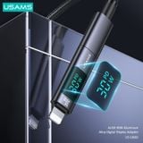  Đầu chuyển Type-C To Lightning USAMS SJ681 AU18 30W (Aluminum Alloy Digital Display Adapter) 