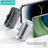  Pin Dự Phòng Mini USAMS CD233 4500mAh 20W (Cổng Type-C + Lightning, Digital Display) 