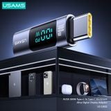  Đầu chuyển C to C USAMS SJ682 AU18 100W Aluminum Alloy Digital Display 