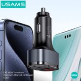  Tẩu Sạc Xe Hơi USAMS CC257 C42 100W 3 Cổng Aluminum Alloy Fast Car Charger 
