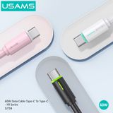  Cáp sạc nhanh USAMS SJ734 60W Type-C To Type-C Bicolor YR Series 