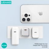  Combo Củ Sạc Nhanh USAMS CC185 20W (Kèm cáp SJ610 C To Lightning) 