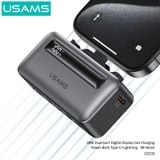  Pin Dự Phòng Mini USAMS CD233 4500mAh 20W (Cổng Type-C + Lightning, Digital Display) 