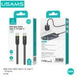  Cáp sạc nhanh USAMS SJ734 60W Type-C To Type-C Bicolor YR Series 