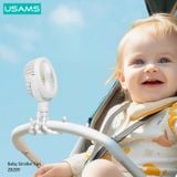  Quạt để bàn, treo xe đa dụng USAMS ZB289 Baby Stroller Fan (2000mAh, 4W, 3.5H) 