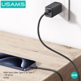  Cáp sạc nhanh USAMS SJ734 60W Type-C To Type-C Bicolor YR Series 