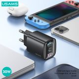  Củ Sạc Nhanh 2 cổng USB + Type C USAMS CC229 30W GaN Digital Display Fast Charger (2 Cổng A+C) 