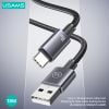  Cáp sạc nhanh USAMS SJ680/SJ663 Type-C 3A Aluminum Alloy Sufeng Series (USB to Type C) 