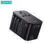  Bộ Sạc Nhanh Du Lịch Đa Năng 2C+U USAMS CC199 T62 GaN 65W (EU/UK/AU/US) 