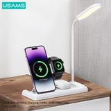  Đế sạc không dây tích hợp đèn bàn USAMS US-CD195 15W 4in1 Wireless Charging Holder With Table Lamp 