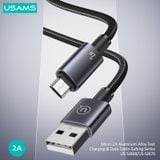  Cáp sạc nhanh USAMS SJ668 Micro 2A Aluminum Alloy Sufeng Series 