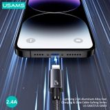  Cáp sạc nhanh USAMS SJ667 Lightning 2.4A Aluminum Alloy Sufeng Series 