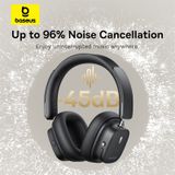  Tai Nghe Chụp Tai Không Dây Baseus Bowie 30 Max Noise-Cancellation (Bluetooth v5.4, -45dB ANC, Dual High-Res Certified+LDAC, 65H, Spatial Audio with Head Tracking, 50mm Driver) 