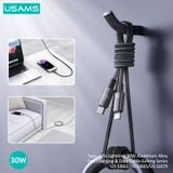  Cáp sạc nhanh USAMS SJ679/SJ662 Type-C To Lightning 30W Aluminum Alloy Sufeng Series 