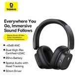  Tai Nghe Chụp Tai Không Dây Baseus Bowie 30 Max Noise-Cancellation (Bluetooth v5.4, -45dB ANC, Dual High-Res Certified+LDAC, 65H, Spatial Audio with Head Tracking, 50mm Driver) 