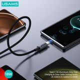  Cáp sạc nhanh USAMS SJ680/SJ663 Type-C 3A Aluminum Alloy Sufeng Series (USB to Type C) 