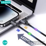  Cáp sạc nhanh USAMS SJ667 Lightning 2.4A Aluminum Alloy Sufeng Series 