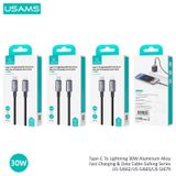  Cáp sạc nhanh USAMS SJ679/SJ662 Type-C To Lightning 30W Aluminum Alloy Sufeng Series 