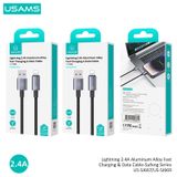  Cáp sạc nhanh USAMS SJ667 Lightning 2.4A Aluminum Alloy Sufeng Series 