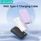  Pin Sạc Dự Phòng Tích Hợp Cáp Dây Rút Type-C USAMS CD224 10000mAh 20W (Digital Display) 