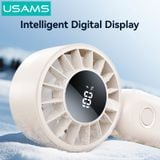 Quạt Cầm Tay USAMS ZB352 3W (Intelligent Digital Display, 1200mAh, 5-gear of Wind, 105° Foldable, 10398RPM) 