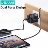  Bộ Sạc Nhanh Kèm Cáp Sạc Dây Rút USAMS CC241 30W Type-C Charger GaN PD3.0+QC3.0 