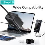  Bộ Sạc Nhanh Kèm Cáp Sạc Dây Rút USAMS CC241 30W Type-C Charger GaN PD3.0+QC3.0 