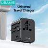  Củ Sạc Du Lịch 2C+1A USAMS CC308 17W (US/AU/UK/EU) 