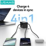  Củ Sạc Du Lịch 2C+1A USAMS CC308 17W (US/AU/UK/EU) 