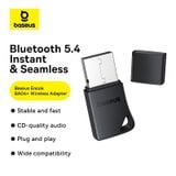  USB Bluetooth Tốc Độ Cao Baseus Encok BA04+ (Bluetooth v5.4, 20m, Wireless Audio Transmission Adapter for Laptop/Smartphone/Tablet) 