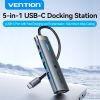  HUB Mở Rộng Đa Năng 5-in-1 VENTION TGM (Type C to 1*HDMI 4K@60Hz, 3*USB3.0 5Gbps, 1*Type-C 3.2 Gen1 5Gbps+PD 100W) 