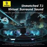  Tai Nghe Chụp Tai Có Dây Baseus GoPlay 1+ Max Gaming (USB-A Connection, 7.1 Virtual Surround Sound, 40mm+10mm Large Drivers, High SNR for Crisp Audio, Detachable Microphone) 