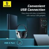  Tai Nghe Chụp Tai Có Dây Baseus GoPlay 1+ Max Gaming (USB-A Connection, 7.1 Virtual Surround Sound, 40mm+10mm Large Drivers, High SNR for Crisp Audio, Detachable Microphone) 
