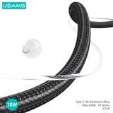  Cáp sạc nhanh USAMS SJ718 Type-C 3A Aluminum Alloy SY Series (USB to Type C) 