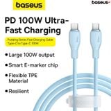  Cáp Sạc Siêu Nhanh Baseus Pudding Series Type-C to Type-C 100W (Fast Charging Data Cable) 