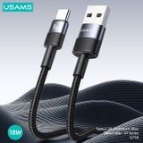  Cáp sạc nhanh USAMS SJ718 Type-C 3A Aluminum Alloy SY Series (USB to Type C) 
