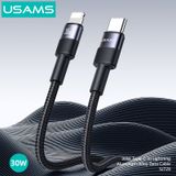  Cáp sạc nhanh USAMS SJ729 30W Type-C To Lightning Aluminum Alloy SY Series 