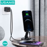 Cáp sạc nhanh USAMS SJ729 30W Type-C To Lightning Aluminum Alloy SY Series 