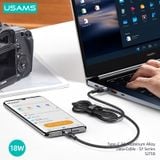  Cáp sạc nhanh USAMS SJ718 Type-C 3A Aluminum Alloy SY Series (USB to Type C) 