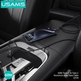  Cáp sạc nhanh USAMS SJ724 60W Type-C To Type-C Aluminum Alloy SY Series 