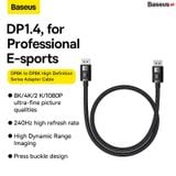  Cáp Truyền Hình Ảnh Displayport Baseus High Definition Series DP to DP 8K Dùng Cho máy chiếu PS5 PS4 Xbox Series X TV Box Mi Box (Adapter Cable, DP1.4 4K@240Hz 2K@240Hz/165Hz,  Dolby Atmos, DTS) 