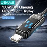  Cáp sạc nhanh USAMS SJ744 Type-C To Type-C 100W Zinc Alloy Meteor Series 