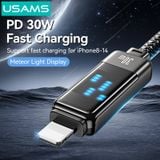  Cáp sạc nhanh USAMS SJ743 Type-C To Lightning 30W Zinc Alloy Meteor Series 